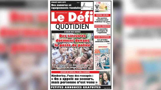 Voici la Une du Defi Quotidien de ce mardi 23 avril 2019