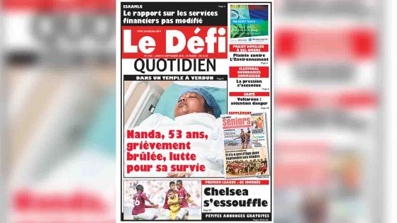 Voici la Une du Défi Quotidien de ce lundi 24 septembre 2018