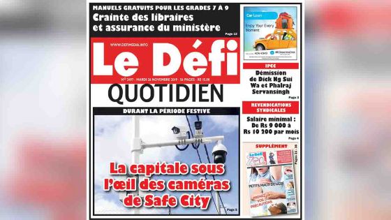 Voici la Une du Défi Quotidien de ce mardi 26 novembre 2019