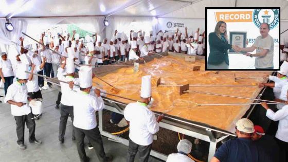 Plus grand plat d'œufs brouillés : la compagnie mauricienne Inicia bat le record du monde