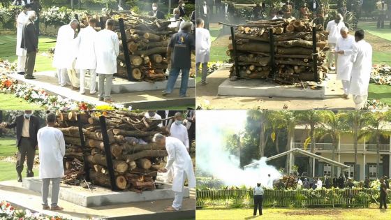 [En images] Crémation de SAJ au jardin botanique de Pamplemousses