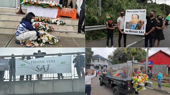 [En images] Les derniers mercis à SAJ par des citoyens au passage du cortège funèbre