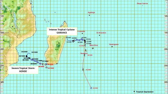 Cyclone Garance : Météo Maurice revoit ses prévisions de trajectoire et anticipe désormais un passage sur la côte ouest de La Réunion