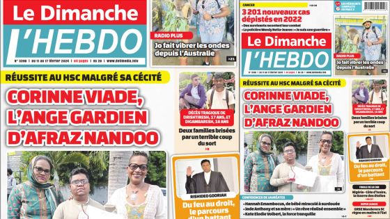 Voici la Une de Le Dimanche/L'Hebdo de ce Dimanche 11 Février 2024