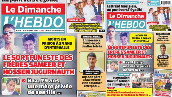 Voici la Une de Le Dimanche/L'Hebdo de ce Dimanche 10 Mars 2024