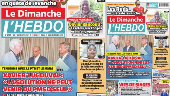 Voici la Une de Le Dimanche/L'Hebdo de ce Dimanche 07 Avril 2024