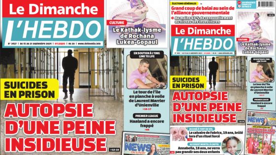 Voici la Une de Le Dimanche/L'Hebdo de ce Dimanche 15 Septembre 2024