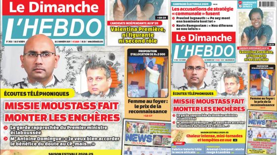 Voici la Une de Le Dimanche/L'Hebdo de ce Dimanche 27 Octobre 2024