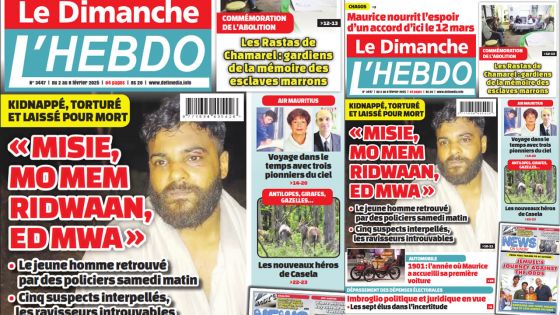 Voici la Une de Le Dimanche/L'Hebdo de ce Dimanche 02 Février 2025