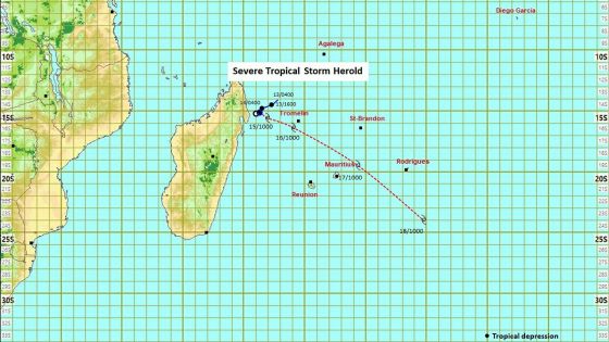 Tempête : Herold à 860 km de Maurice ; l'alerte 1 maintenue 