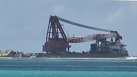 Pointe-d’Esny : reprise des travaux de démantèlement de la poupe du MV Wakashio