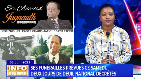 [INFO SOIRÉE] : « Funérailles en toute intimité pour sir Anerood Jugnauth »