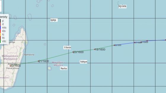 Un avertissement de cyclone de classe I est en vigueur à Maurice