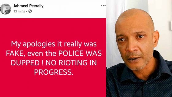 Fake News : Jahmeel Peerally supprime sa publication et s’excuse