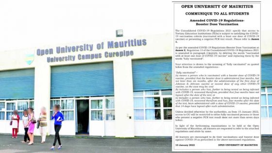 Open University : nouvelles conditions d'accès à partir du 15 janvier