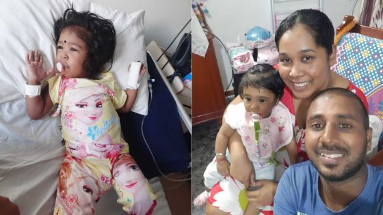 Keyla, âgée d’une année, a deux tumeurs aux reins : sa maman lance un appel à la générosité des Mauriciens