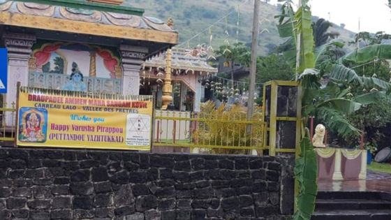 Vallée-des-Prêtres : un kovil cambriolé deux jours de suite 