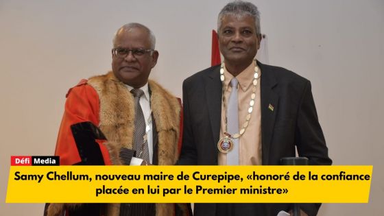 Samy Chellum, nouveau maire de Curepipe, «honoré de la confiance placée en lui par le Premier ministre»