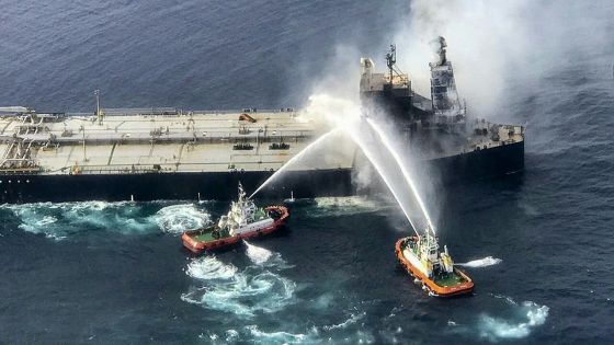 L'incendie sur un pétrolier dans l'océan Indien a été maîtrisé