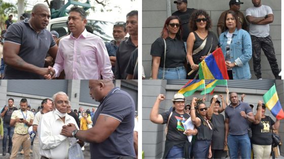 [En images] Simla Kitsnen, Sherry Singh, le pandit Sungkur présents au rassemblement de Bruneau Laurette