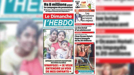 Voici la Une de Le Dimanche / L'Hebdo