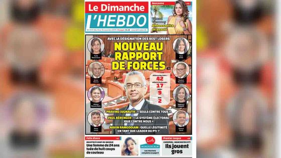 Voici la Une de Le Dimanche / L'Hebdo