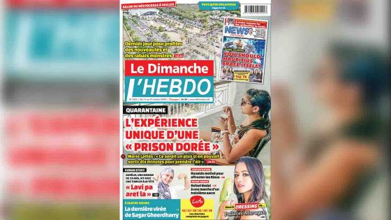 Voici la Une de Le Dimanche-L'Hebdo