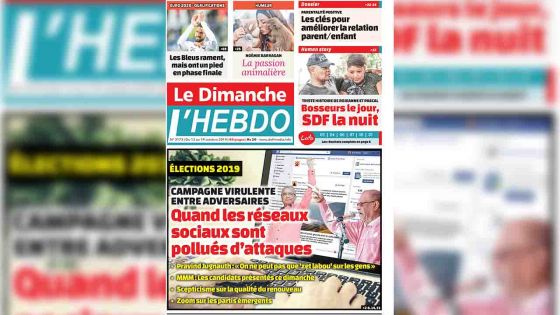 Voici la Une de Le Dimanche / L'Hebdo