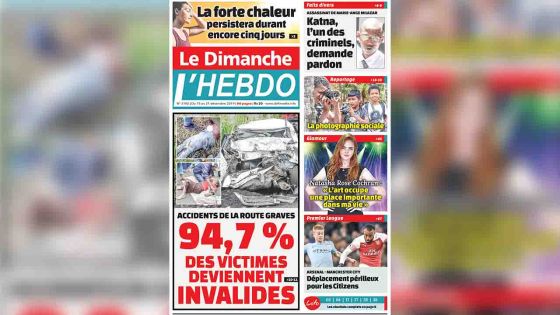 Voici la Une de Le Dimanche / L'Hebdo