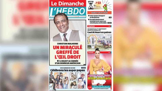 Voici la Une de Le Dimanche / L'Hebdo