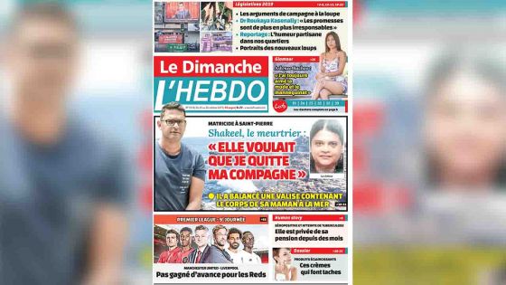 Voici la Une de Le Dimanche / L'Hebdo