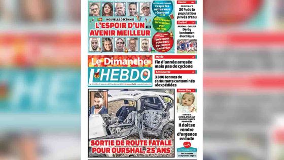 Voici la Une de Le Dimanche / L'Hebdo