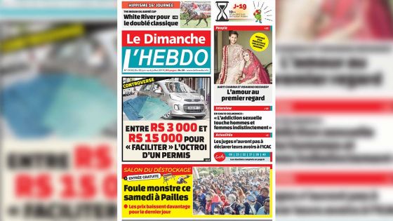 Voici la Une de Le Dimanche / L'Hebdo