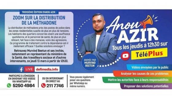 Troisième édition d‘ANOU AZIR’: zoom sur la distribution de la méthadone... 