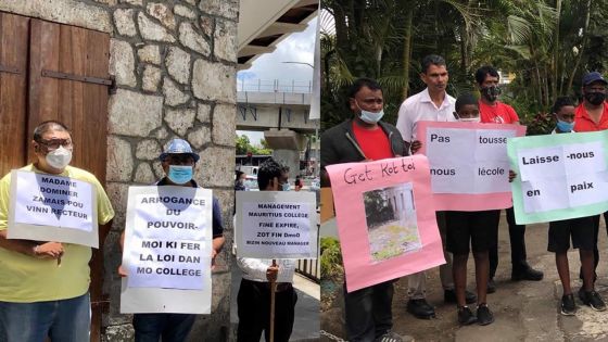 Éducation  : Manif et contre-manif devant le Mauritius College 