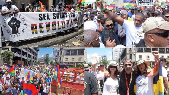 [En images] Rassemblement de l’Opposition et de plateformes citoyennes devant la mairie de Port-Louis : des manifestants déjà sur place