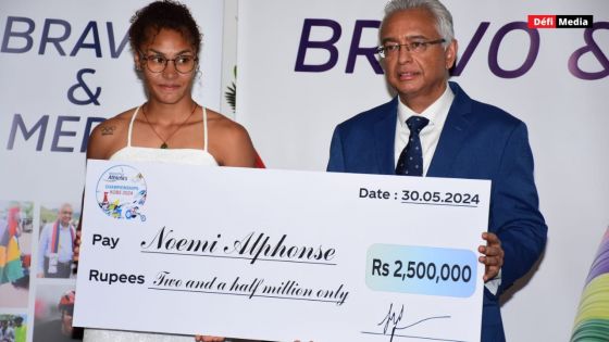 Handisport : Rs 2,5 millions pour Noemi Alphonse et Rs 1 million pour Anaïs Angeline en guise de récompense