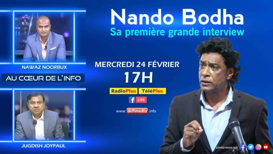 Au Cœur de l’Info : Nando Bodha sur Radio Plus ce mercredi 