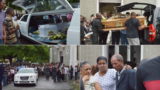 Drame à Tamarin : vive émotion aux funérailles de Doris l’Enflé et Lelio Zéphire 