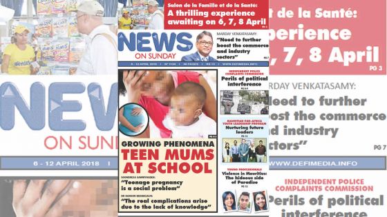 Voici la Une de News On Sunday de ce vendredi 06 avril