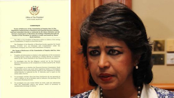 Crise au sommet de l’État : Ameenah Gurib-Fakim nomme une commission d’enquête sur sa conduite, Sobrinho et les cartes de crédit