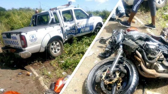 Goodlands: collision entre un 4x4 et une motocyclette, un blessé grave