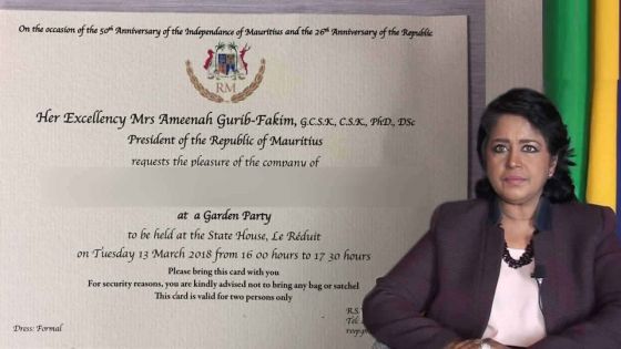 Garden Party à la State House : Ameenah Gurib-Fakim lance les invitations 