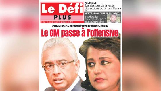 Voici la Une du Défi Plus de ce samedi 24 mars.