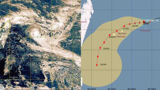 Météo : le cyclone intense Berguitta toujours une «menace directe» pour Maurice, l'alerte 2 maintenue