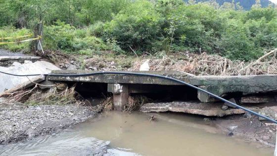 Pailles : un pont cède 