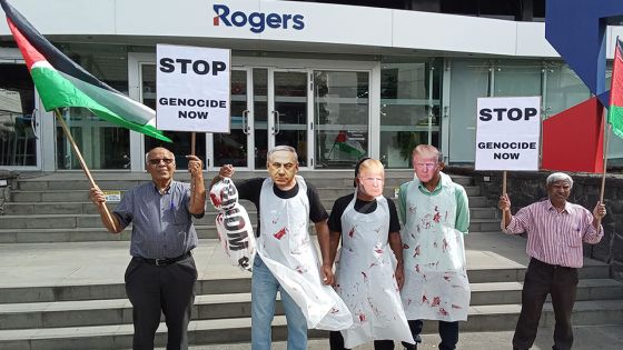 Manifestation devant l’ambassade américaine à Maurice 