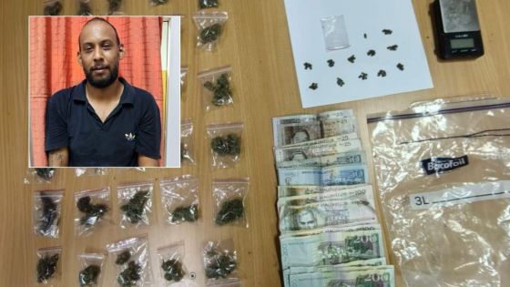 Flic-en-Flac : un présumé dealer coffré avec Rs 66 200 de drogue 