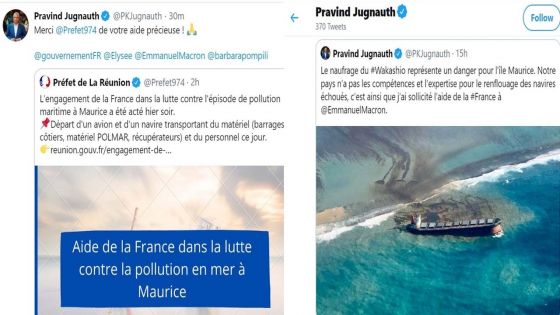 Marée noire : Pravind Jugnauth sollicite l'aide de la France