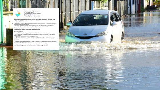 [Urgent] Un avis de veille de fortes pluies en vigueur jusqu'à 22 h 